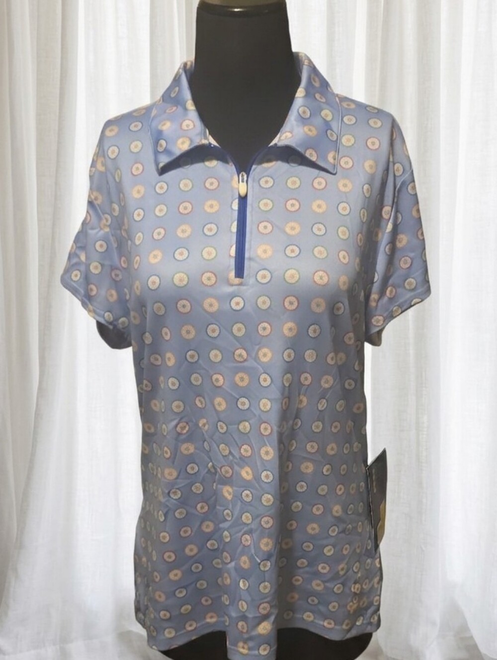 Colours By Alexander Julian Light Blue Short-Sleeve Polo Shirt.
